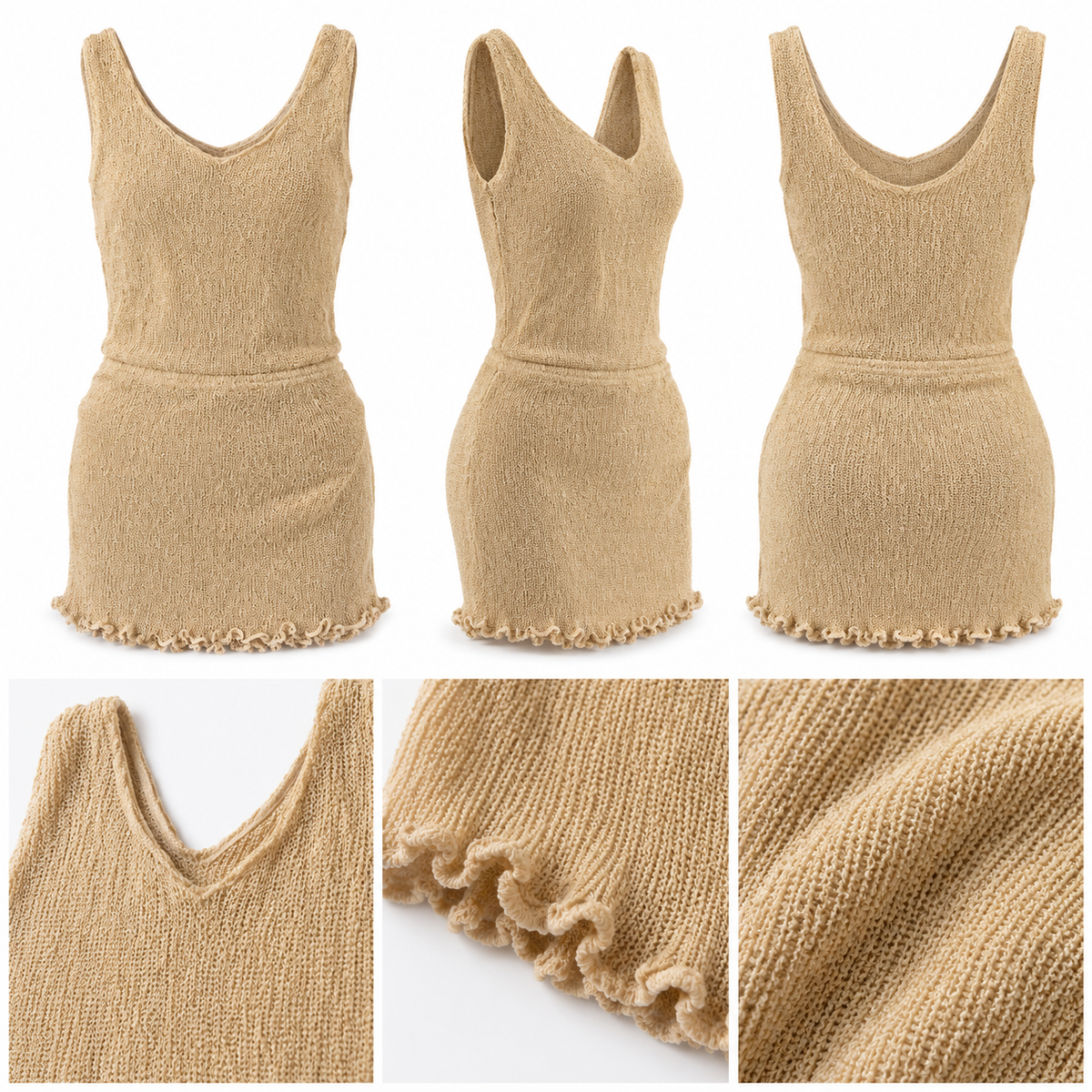 The Cover-Up Set | Sheer Fine-Knit Beach Cover-Up
