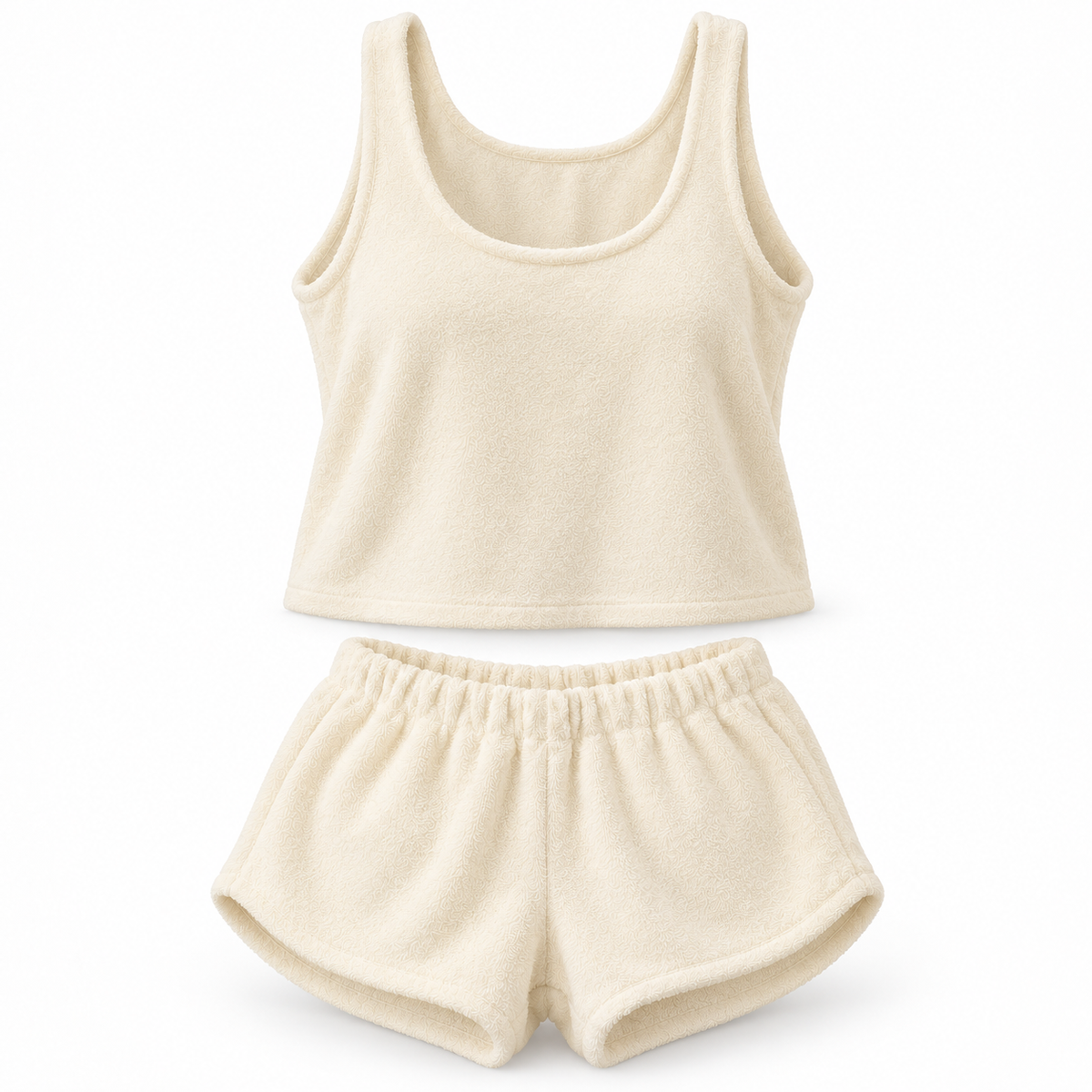 The Towelling Loungewear Set | Short – Cotton Tank & Shorts